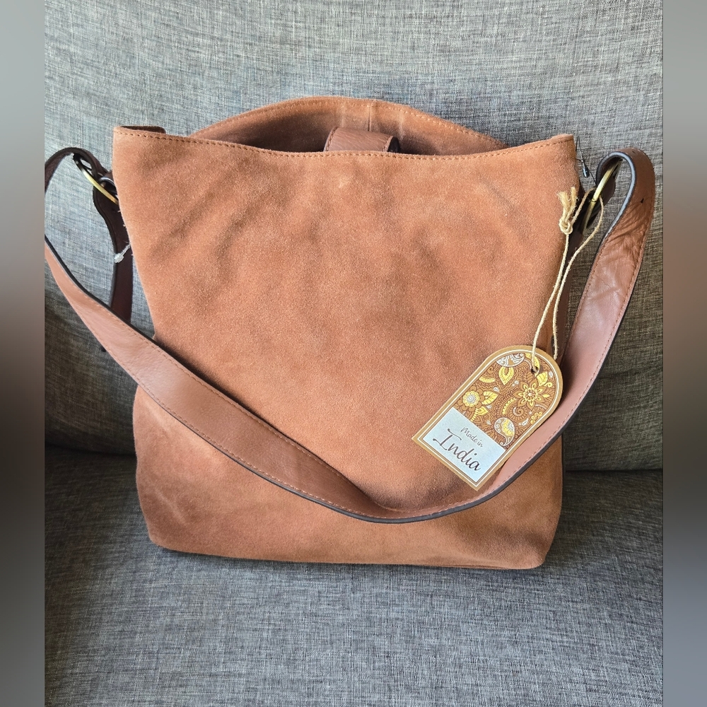 Made In India suede 100% Genuine Leather Hobo Bag Purse
